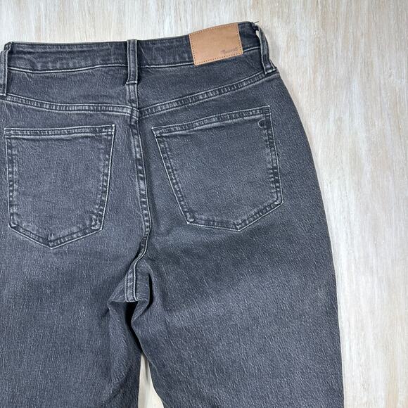 Madewell Curvy Perfect Vintage High Rise Straight Black Wash Denim Jeans 26 - Picture 15 of 15